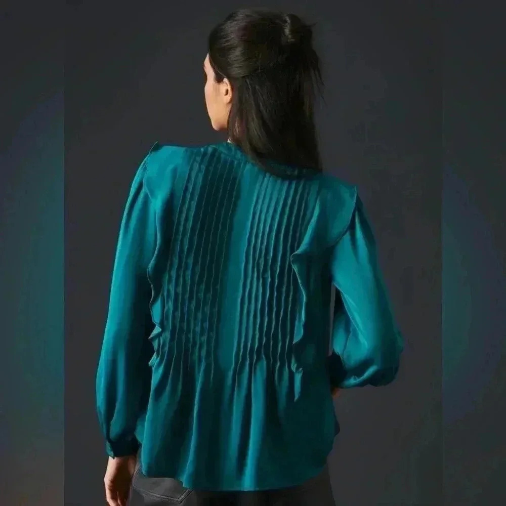 Anthropologie Pintuck Blouse | New Item | Size X Large Women's - Picture 7 of 7